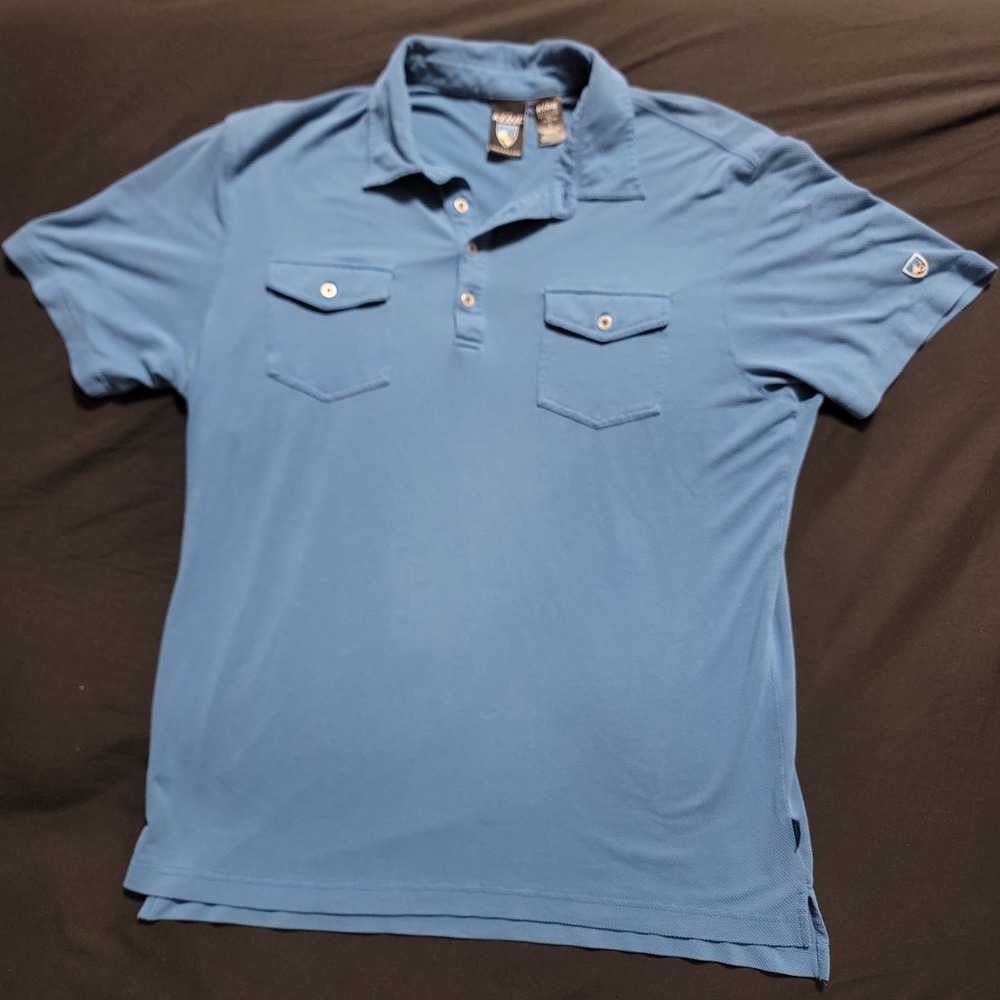 Kuhl Two Front Pocket Men's Performance Polo Shirt Size Large